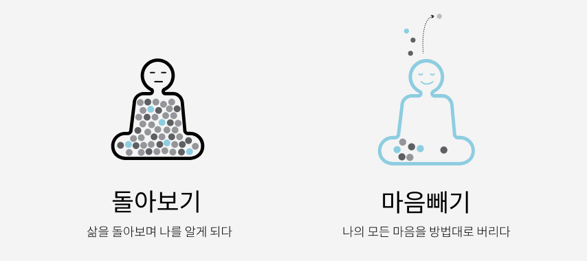 마음을 비우는 일러스트 이미지