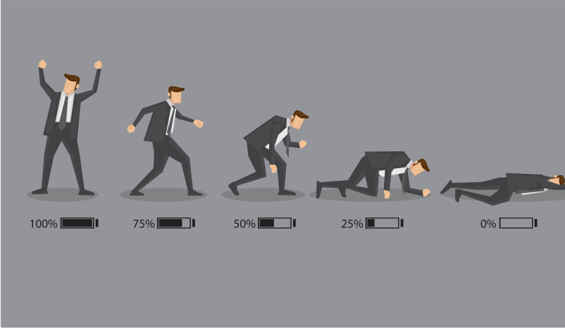 배터리가 떨어지는 사람 일러스트 이미지